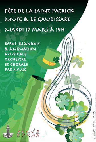 Affiche concert Musc pour la Saint Patrick